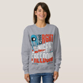 Sweatshirt Liberté et Halloween : Un design simple et moderne (Devant entier)