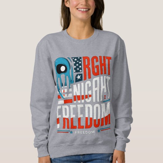 Sweatshirt Liberté et Halloween : Un design simple et moderne (Devant)