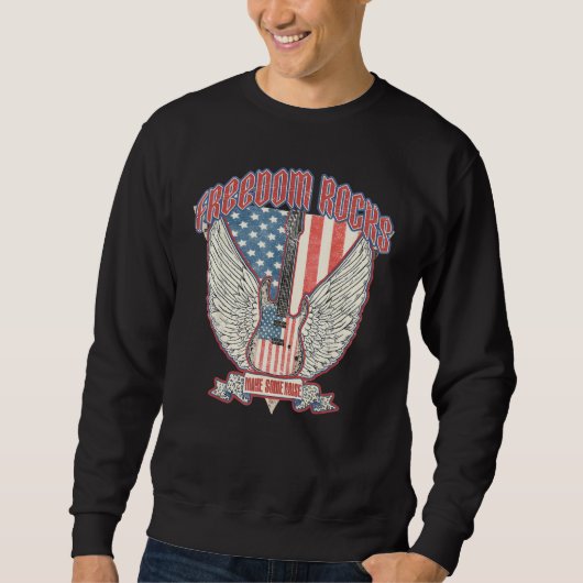 Sweatshirt Liberté Fais du bruit fête (Devant)