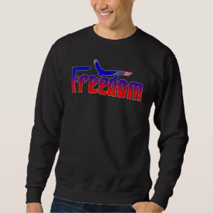 Sweatshirt Liberté Sur Tout Le Drapeau Patriotique Pour L'Amé