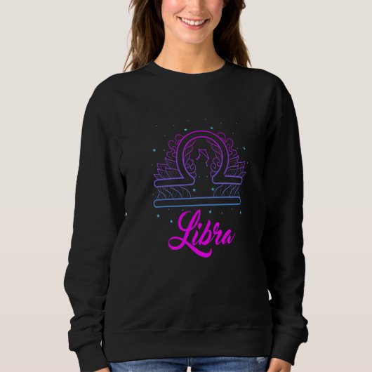 Sweatshirt Libra Girls Women Bday Astrology September October (Devant)