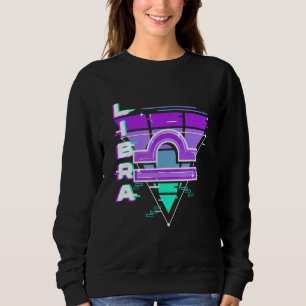 Sweatshirt Libra Zodiac Sign Vaporwave Esthétique 80s 90s pou
