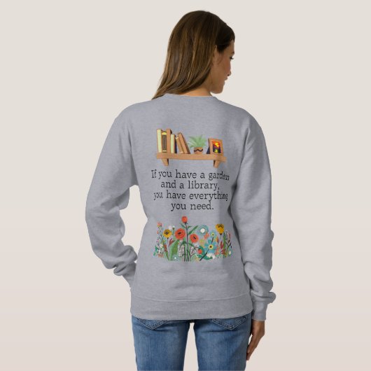 Sweatshirt Library & Garden (Dos entier)