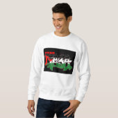 Sweatshirt libre de graffiti de Gaza (Devant entier)