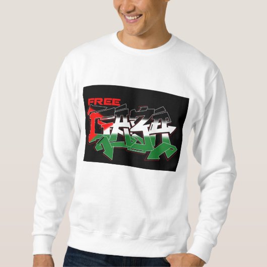 Sweatshirt libre de graffiti de Gaza (Devant)