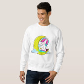 Sweatshirt Licorne avec nuages et lune (Devant entier)