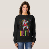 Sweatshirt Licorne Dabbing Betty (Devant entier)