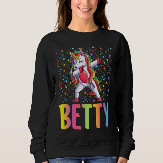 Sweatshirt Licorne Dabbing Betty (Devant)