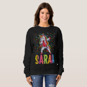 Sweatshirt Licorne Dabbing Sarah (Devant entier)