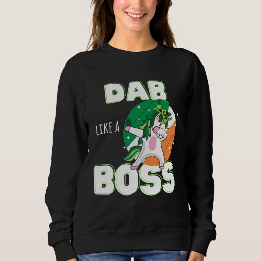 Sweatshirt Licorne de la Saint-Patrick pour filles et garçons (Devant)