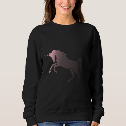 Sweatshirt Licorne rose d'effacement (Devant)