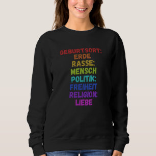 Sweatshirt Lieu de naissance Terre Race Politique humaine Lib