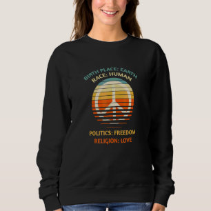 Sweatshirt Lieu de naissance Terre Race Politique humaine Lib