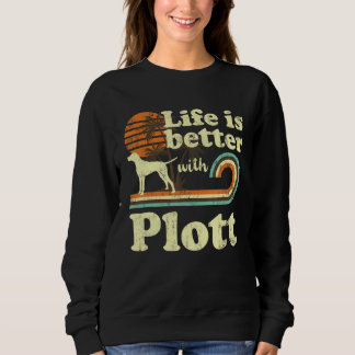 Sweatshirt Life Better Plott Vintage Chien Maman Papa