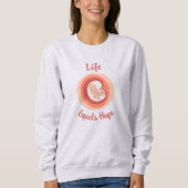 Sweatshirt Life Equals Hope – Pro-Life Awareness (Devant)