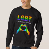 Sweatshirt Life Gets Better Together Pride Gay (Devant)