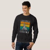 Sweatshirt Lighthouse Retro Vintage Legend Beach (Devant entier)