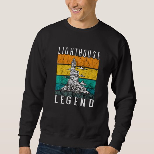 Sweatshirt Lighthouse Retro Vintage Legend Beach (Devant)