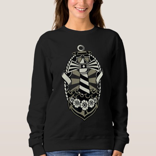 Sweatshirt Lighthouse Sailor Sea Anchor Ocean Side Lighthouse (Devant)