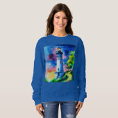 Sweatshirt Lighthouse Under a Starry Sky (Devant entier)