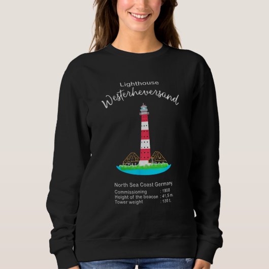 Sweatshirt Lighthouse Westerheversand North Sea Coast Germany (Devant)