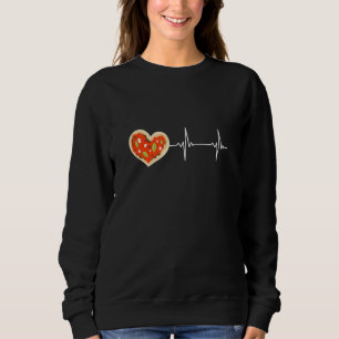 Sweatshirt Ligne de pulsation à débit cardiaque de pizza