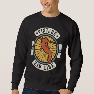 Sweatshirt Ligne Zip Vintage Classique Rétro Années 60 70 Spo