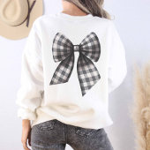 Sweatshirt Lignes En vichy vérifiées en noir et blanc