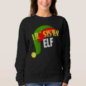 Sweatshirt Lil Sister Elf Correspondant Groupe Famille Noël P (Devant)