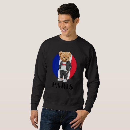 Sweatshirt L'Illustration Paris Teddy Bear Avec F (Devant entier)