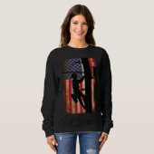 Sweatshirt Lineman American Flag Electric Cable Lineman Cadea (Devant entier)