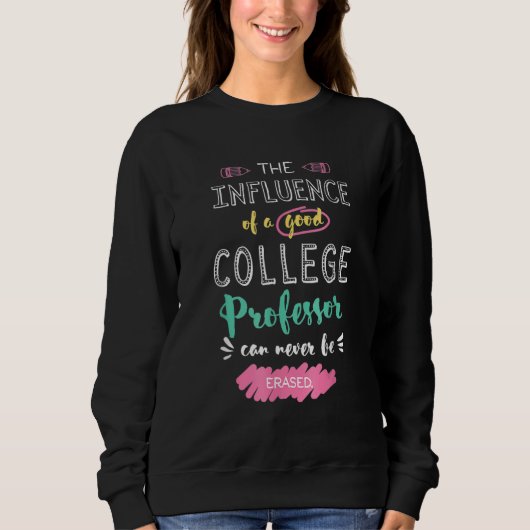 Sweatshirt L'influence d'un bon professeur d'université Merci (Devant)