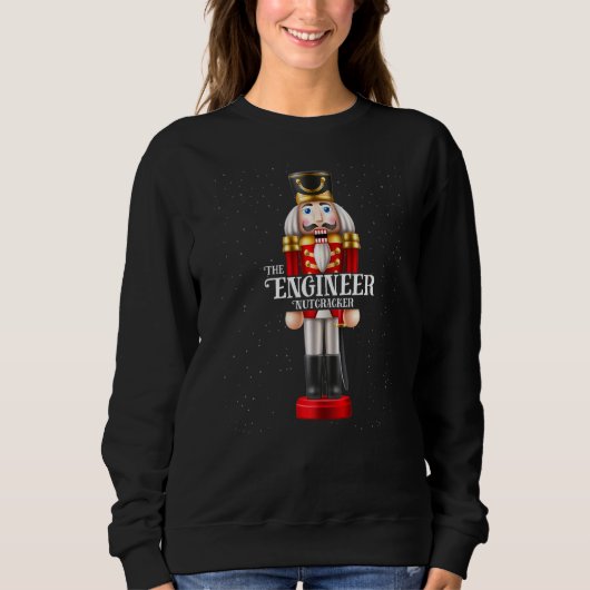 Sweatshirt L'ingénieur Nutcracker Famille Correspondant Noël (Devant)