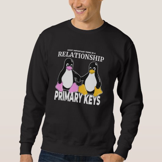 Sweatshirt Linux Penguin Love Secret De Relation Principal (Devant)