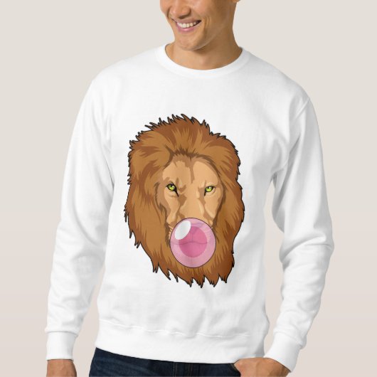 Sweatshirt Lion avec gomme Bubble (Devant)