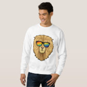 Sweatshirt Lion avec lunettes de soleil (Devant entier)