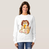 Sweatshirt Lion avec morceau de Salami Pizza.PNG (Devant entier)