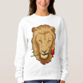 Sweatshirt Lion avec Rose (Devant)