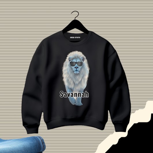 Sweatshirt Lion blanc