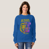 Sweatshirt Lion chrétien de la tribu de Juda JÉSUS (Devant entier)
