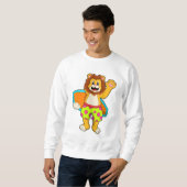Sweatshirt Lion comme surfer avec Surfer (Devant entier)