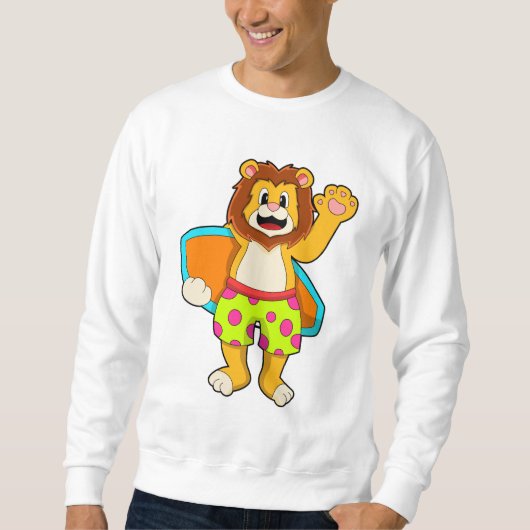 Sweatshirt Lion comme surfer avec Surfer (Devant)