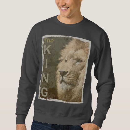 Sweatshirt Lion d'Art Pop Elégant moderne Tête du roi Hommes (Devant)