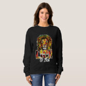 Sweatshirt Lion de Zion Design Rasta Reggae (Devant entier)