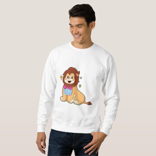 Sweatshirt Lion en Gentleman avec Cravate.PNG (Devant entier)