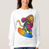 Sweatshirt Lion en Snowboard avec Snowboard (Devant)