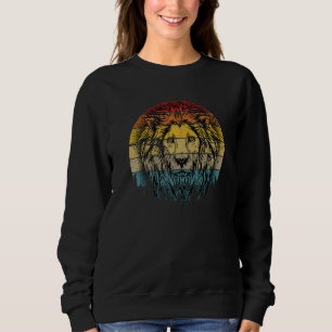 Sweatshirt Lion Enfants King Femmes Vintage Retro Animal Vin