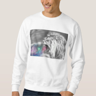 Sweatshirt lion et parties scintillantes