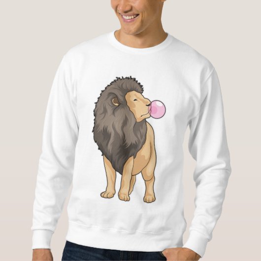Sweatshirt Lion gomme à mâcher (Devant)