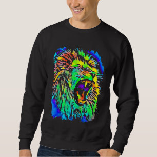 Sweatshirt Lion Jungle King Pop Art